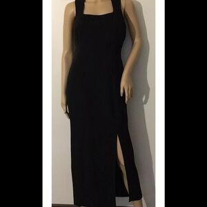 Liz Claiborne black  straight maxi dress.
Size 4